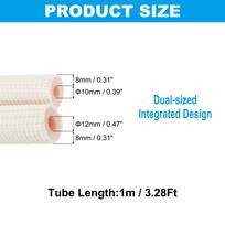 1/2/3Meter Pipe Insulation Foam Tube Heat Preservation Foam Tubing Air Conditioner Pipes Fittings for Mini Split Copper Line Set