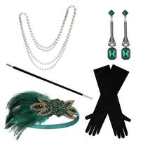Cosplay Euro American 1910s Gatsby sequined dress prom party latin dress vintage fringed costume M black