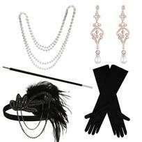 Cosplay Euro American 1910s Gatsby sequined dress prom party latin dress vintage fringed costume M white