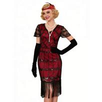 Cosplay Euro American 1910s Gatsby sequined dress prom party latin dress vintage fringed costume M