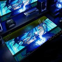 XXL Anime Persona 3 Reload Gaming Mouse Pad Gamer Accessories MouseMat Office Keyboard Soft Table Mat HD Printing Kawaii Deskpad 600x300x2mm blue