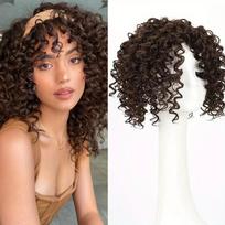 8 Inch Hair Toppers Fluffy Short Hair Toppers Curly Hair Extensions  For Thinning Hair Women 8 brown