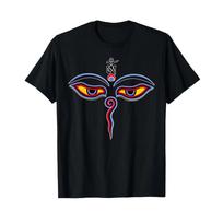 Wisdom Eyes Of Buddha Bodhnath Temple Iv T Shirt Vintage Homme Graphic Casual Soft Comfortable Fashion Stylish M black