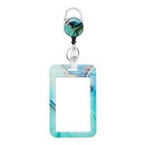 Fashionable Identity Tag Worker with Retractable Reel ID Card Holder Name Badge Clip Badge Case white
