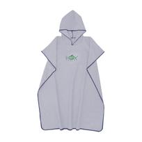 110x90cm Surfing Changing Robe, Hooded Towel Poncho, Microfiber Wetsuit Beach Quick- Poncho Swimming pilka