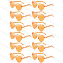 12-100PCS Heart glasses Rimless Party Glasses Heart Shaped Sunglasses Wedding Glasses for Guest Birthday Bachelorette Party 12PCS