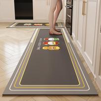 Super sugeriantis neslystantis virtuvės kilimėlis Ilgi kilimai Diatominio molio kilimas svetainei Kojų kilimėliai Miegamojo prieangio kilimėlis Alfombra Maži kilimėliai 40*60cm gray