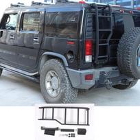 For Hummer H2 Tail Ladder, Car Rear Tailgate Ladder, External Accessories for Climbing Tools, Aluminum Alloy 2003-2009 Models 1P