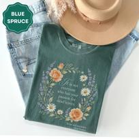 Sense and Sensibility Comfort Colors® Shirt Jane Austen Fandom Merch Booklover T-shirt Floral Bookish Tshirt Reading Tee Gift for Booknerd 4XL beige
