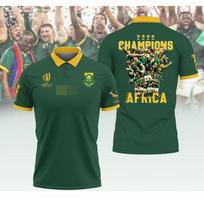 /24 South Africa World Cup Champion Rugby Jersey Short Sleeve Unisex Sportswear L