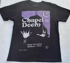BlackCraft Cult-“Chapel Of Doom”-Black Shirt Gothic, “Satan! Charlatans” Large XXXL gray