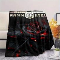 Rammstein Heavy metal band printing Flannel Blanket Bedroom Sofa Camping Warm blanket Gifts for family and friends-MJ004 150cm x 200cm