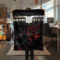 Rammstein Heavy metal band printing Flannel Blanket Bedroom Sofa Camping Warm blanket Gifts for family and friends-MJ004 80cm x 120cm