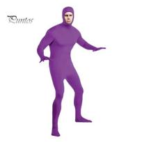 Leggings Jumpsuit Stage Performance with Zipper Closure Full Outfit Halloween Carnival Cosplay Invisible Man Tights Custome Skin Tight Role-Playing 160cm purple