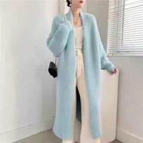 One Size Women Oversized Fuzzy Long Cardigan Open Front Soft Knit Coat For Fall Winter One Size