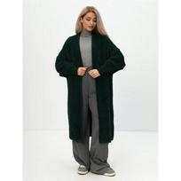 One Size Women Oversized Fuzzy Long Cardigan Open Front Soft Knit Coat For Fall Winter One Size black