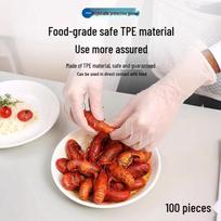 Lance Disposable TPE Cleaning Gloves gray