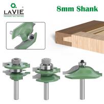 8mm Shank 3pcs Door Panel Cabinet Tenon Router Bit Cabinet Rail & Stile Set Panel Raiser Ogee Milling Cutter For Wood MC02033