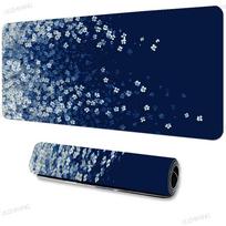White Cherry Blossom Mouse Pad Large Floral Desk Mat Non-Slip Rubber Keyboard Mat for Computer Office Soft Japanese Style Decor 350x600x2mm