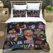 One Direction Bedding Set,Singer Duvet Cover 3D Print Quilt Cover Pillowcase king Queen Size Girls Boys Adult Birthday Gift 70x135cm white