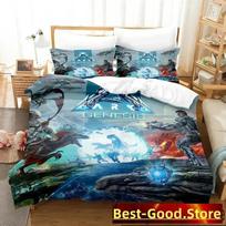 3D Print ARK Genesis Game Bedding Set Duvet Cover Sheet Printed Bed Set Pillowcase Bed Full Queen King Size Comforter Bedroom 70x133cm 2pcs