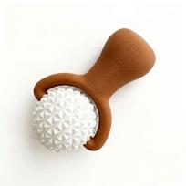 3D Printed Plastic Massage Ball With Handle, Yoga Ball Fitness Muscle Relaxation Stick Shoulder Neck Leg Sole Meridian Ball geltona