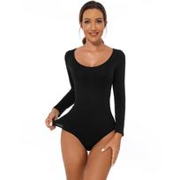 Women's Long Sleeve Body Shaper Control Thong Bodysuit Shaping Strong Shaping Breathable Materials S juoda