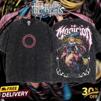 Dark Magician Girl YugiOh Vintage Unisex Oversize Ani T-Shirt Gildan 5000 Gaming 130 gray