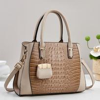 Vintage Style Womens Shoulder Bag With Stitching Details For Casual Outings gray