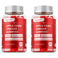 Apple cider vinegar gummies, containing 1000 mg of apple cider vinegar, a mixture of vitamin B6 and vitamin B12, easily absorbed. 100*2