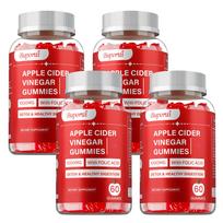 Apple cider vinegar gummies, containing 1000 mg of apple cider vinegar, a mixture of vitamin B6 and vitamin B12, easily absorbed. 100*4