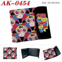 The Amazing Digital Circus Full Color Snap Button PU Leather Wallet Cartoon Anime Short Coin Purse 1pcs