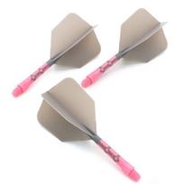 CUESOUL 929 New Launch ROST T19 Integrated Dart Shaft and Flights Big Wing Shape,Set of 3-Grey