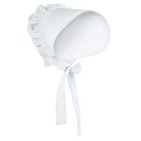 Lace Trim Half Apron White Lolita Bonnet Hat Durable Maid Apron Hat Set  Milk Tea Shop Hat Style B white