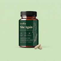 Docteat She Again Menopause Support - Moringa, Curcumin & Probiotics for Joint Relief & Energy Balance (60 Capsules) 1pack