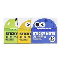 Memo Pad Stick Note Set 3 Pack 80 Sheets Each for Class Note, Page Flags and Everyday Office Organization Use