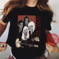 Maneskin Music Band Cotton Black Full Size Men Women Classic Shirt XL brown