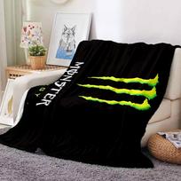 Monster Energy Drink Flannel Blanket Throw Blanket Soft Warm Sofa Bed Camping home Decor Unique Christmas Gift C9261780 130cmx150cm