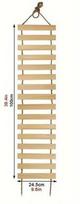2-in-1 Cat Ladder and Bridge, Wooden Hanging Climbing Step with Jute Rope for Indoor Cat Wall Shelf