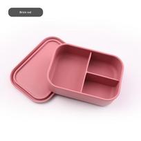 Leak‑Proof 700Ml Silicone Bento Box 3‑Compartment Microwave Safe Rectangular Lunch Box Portable Food Container For Office Worker A3