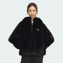 Adidas Dvipusė striukė su gobtuvu iš dirbtinio kailio S beige