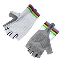 Cycling Gloves Shock Absorption Half Finger Gloves Bicycle Road Bike Mountain Bike Non Slip Breathable Ring Law Meaning Stripes Men and Women balta