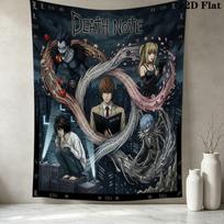 Death Note Wall Tapestry Aesthetic Wall Hanging Printed Fabric Blanket Decorative Tapestries For Bedroom Living Room Home Decor 130cm x 150cm