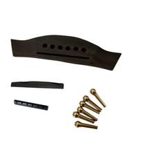 Guitar Bridge with Saddle Wooden acoustic guitars Replacement Hardware for Guitarists,
