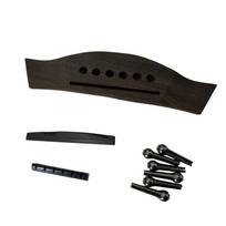 Guitar Bridge with Saddle Wooden acoustic guitars Replacement Hardware for Guitarists,