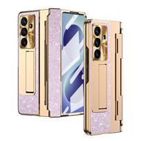 For Samsung Galaxy Z Fold 8 Ultra Fold 7 6 5 4 Sparkling Bling Glitter Phone Cover Hinge All-inclusive  Wireless Charging Case Galaxy Z Fold5 violetinė