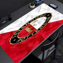 Feyenoord Rotterdam logotipas Pelės kilimėlis - Neslystantis guminis pagrindas, Lygus paviršius darbui, žaidimams, biurui ir namams, Stalo pelės kilimėlis 50cmx100cm