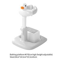 Bath Stand Support Bathing Seat Rack Backrest Anti Slip Base Adjustable Shower Suitable pilkai balta spalva