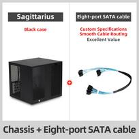 Sagittarius 8-Bay NAS Case MATX ITX Chassis ATX PSU 4 PCIe Slots 21.8L Server Storage Case