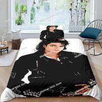 Duvet Cover Michael Jackson 3D Exquisite Digital Printing Bedding Set Comforter Bed Youth Home Decor Adult Boys Gift 70x133cm 2pcs white